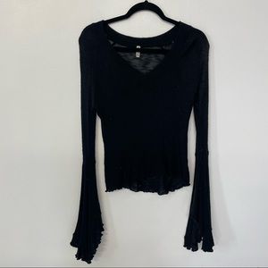 Free people Flare sleeve top